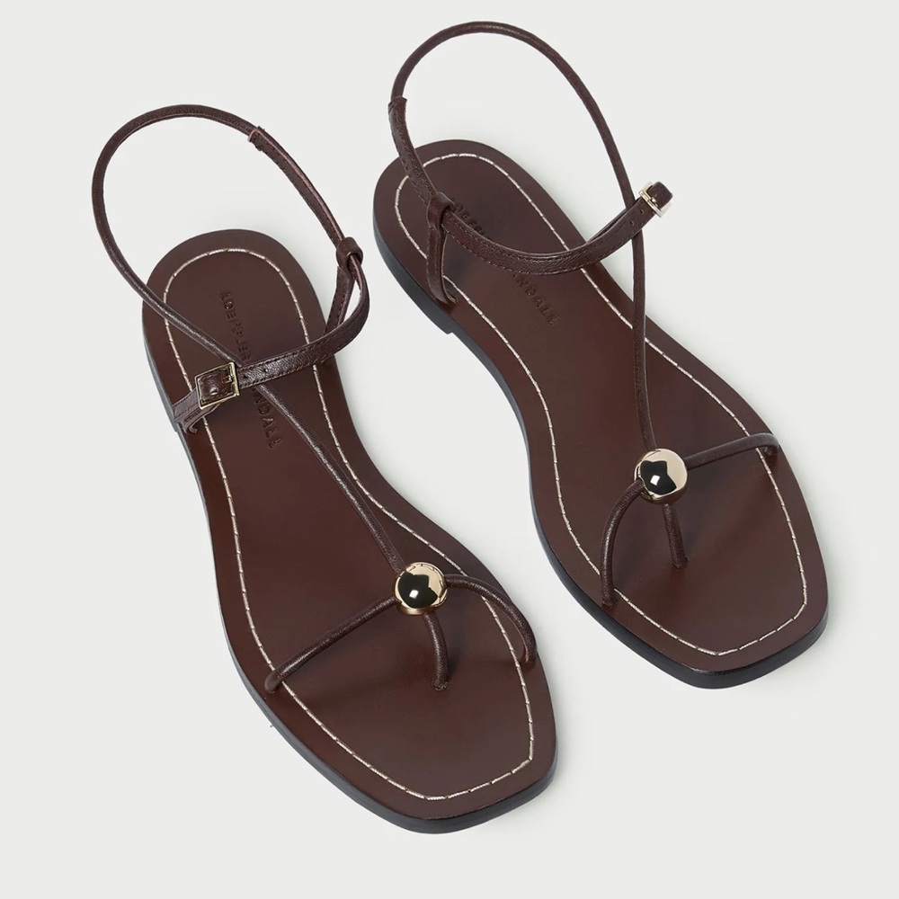 Loeffler Randall Lara Espresso Leather Sandal